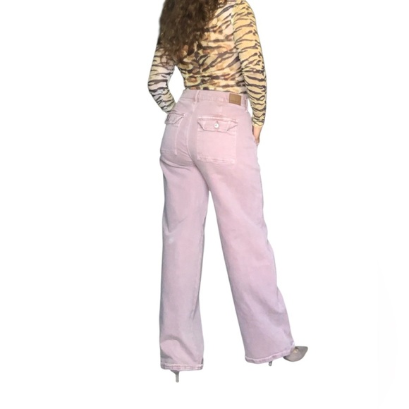 American Eagle Outfitters Light Pink Flare Jeans - Picture 10 of 10